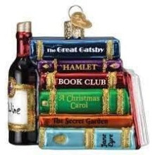 Old World Christmas Book Club Glass Blown Ornament for Christmas Tree, Handcrafted Holiday Decoration