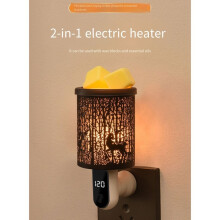 Plug-in Wax Warmer with Digital Display Timer, Electric Wax Burner, Fragrance Warmer and Night Lamp White US Plug