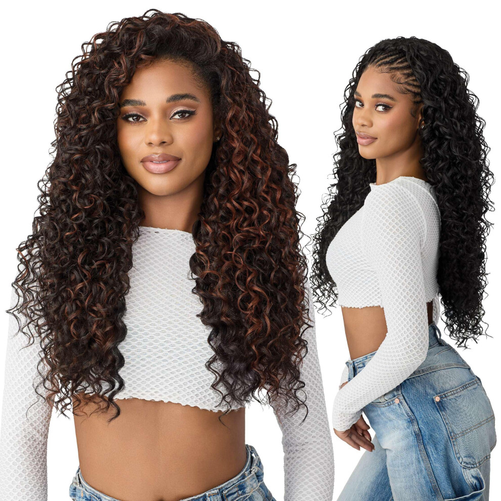 Outre Unisex Quick Weave Synthetic Half Wig - Solona (Dr2/Chocolate Swirl)