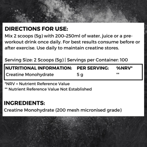 Creatine Monohydrate Powder - 100 Servings - Unflavoured 2