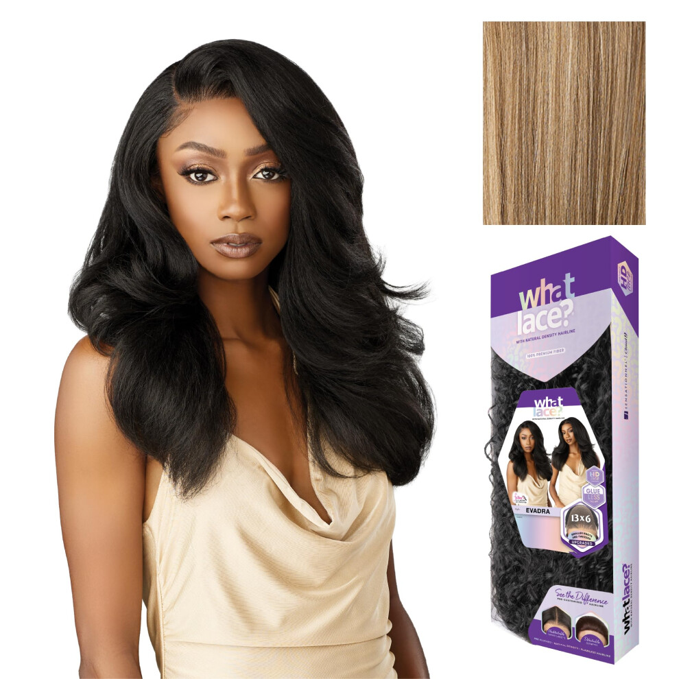 Sensationnel What Lace 13X6 Wig - Evadra Lacefrontal Hand Tied Glueless Synthetic With Natural Density Preplucked Hairline (Flamboyagesand)