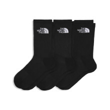 The North Face Multisport Cush Crew Sock - 3-Pack Breathable Athletic Socks for Men & Women, Lightly Padded, Vented Top, TNF Black, Small