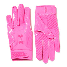 Under Armour Pojkar F9 Novitet Fotbollshandskar, (652) Rebel Pink/Virtual Pink/Rebel Pink, Liten