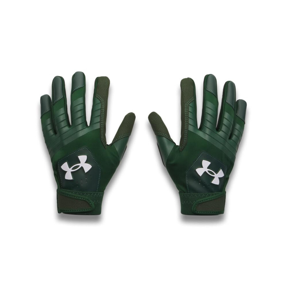 Under Armour Boys' Clean Up Baseball Gloves, (301) Forest Green/Forest Green/White, Medium
