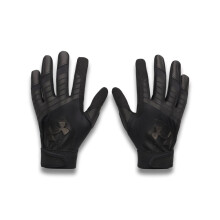 Guanti da Baseball Under Armour per Ragazzi, (001) Nero/Nero/Argento Metallico, Grande