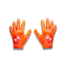 Under Armour Herrar Clean Up Basebollhandskar, (860) Mörk Orange/Mörk Orange/Vit, Liten