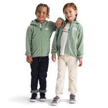 The North Face Giacca Full Zip Foderata per Bambini - Felpa Leggera con Cappuccio, Tasche con Zip, Slate Moss, 4