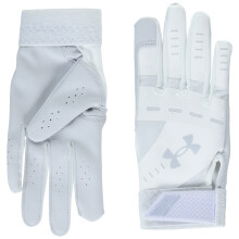Guanti da Softball Under Armour Donna Radar, (100) Bianco / Bianco / Grigio Halo, Grande