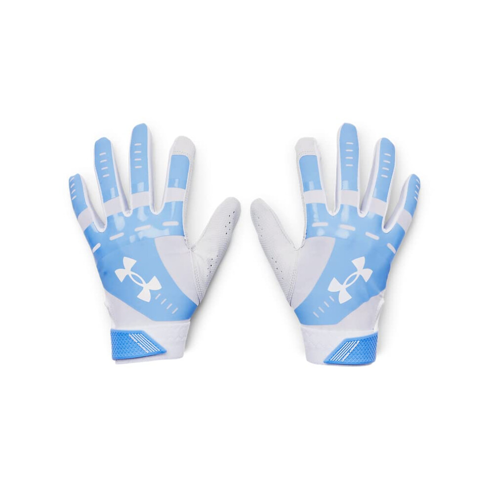Under Armour Womens Radar Softball Gloves, (103) White/Carolina Blue/White, Small