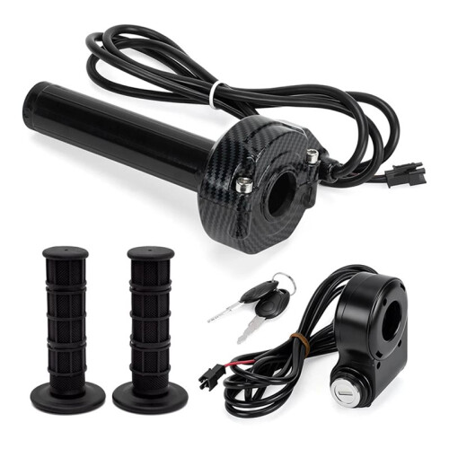 Full Twist Throttle with Key Ignition for Ridstar Q20  Electronic Throttle Lever, Accelerator Grip