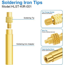 Heat-Set Insert Tip Set,Soldering Iron with 350Pcs Thread Inserts,6Pcs Heat-Set Insert Tips (M2-M8) EU Plug
