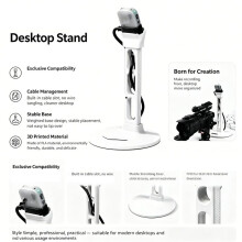 For MIC 2 Microphone Desktop Stand Cable Management Base Holder Live Streaming/Recording Accessories