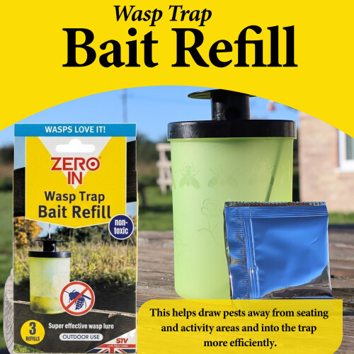 Zero In Wasp Bait Refill Sachets 3 Pack 12g Pouch 2