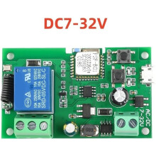 WLAN-Schalter DC7 32V Impuls-/Selbstverriegelndes Funkrelaismodul für -Home-Automatisierung Zur Türsteuerung