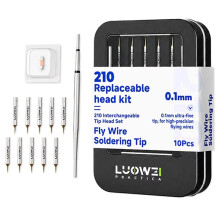 LUOWEI LW-210F Flying Wire Pointed Soldering Repair 0.1mm ULTRA-FINE Replaceable Jumper Soldering Heats Quickly C