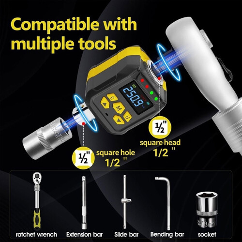 Digital Torque Meter, High-Precision Adjustable Torque Meter,Kilogram Electronic Calibration Wrench Accessories 2