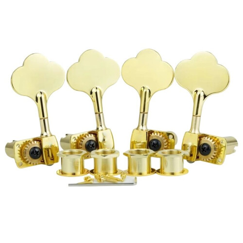 Four-String Open-Back Electric Bass Tuning Pegs, Chrome Tuning Pegs, String Tuner