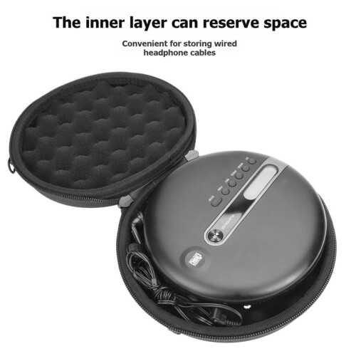TXEsign CD Player Case 6" CD Player Storage Bag Case, with Adjustable Shoulder Strap, CD Player Storage Bag