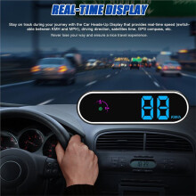 Car Headup Display GPS Digital Speedometer with Colorful LED Display Clock Function Overspeed Alarm for Car Truck SUV RV