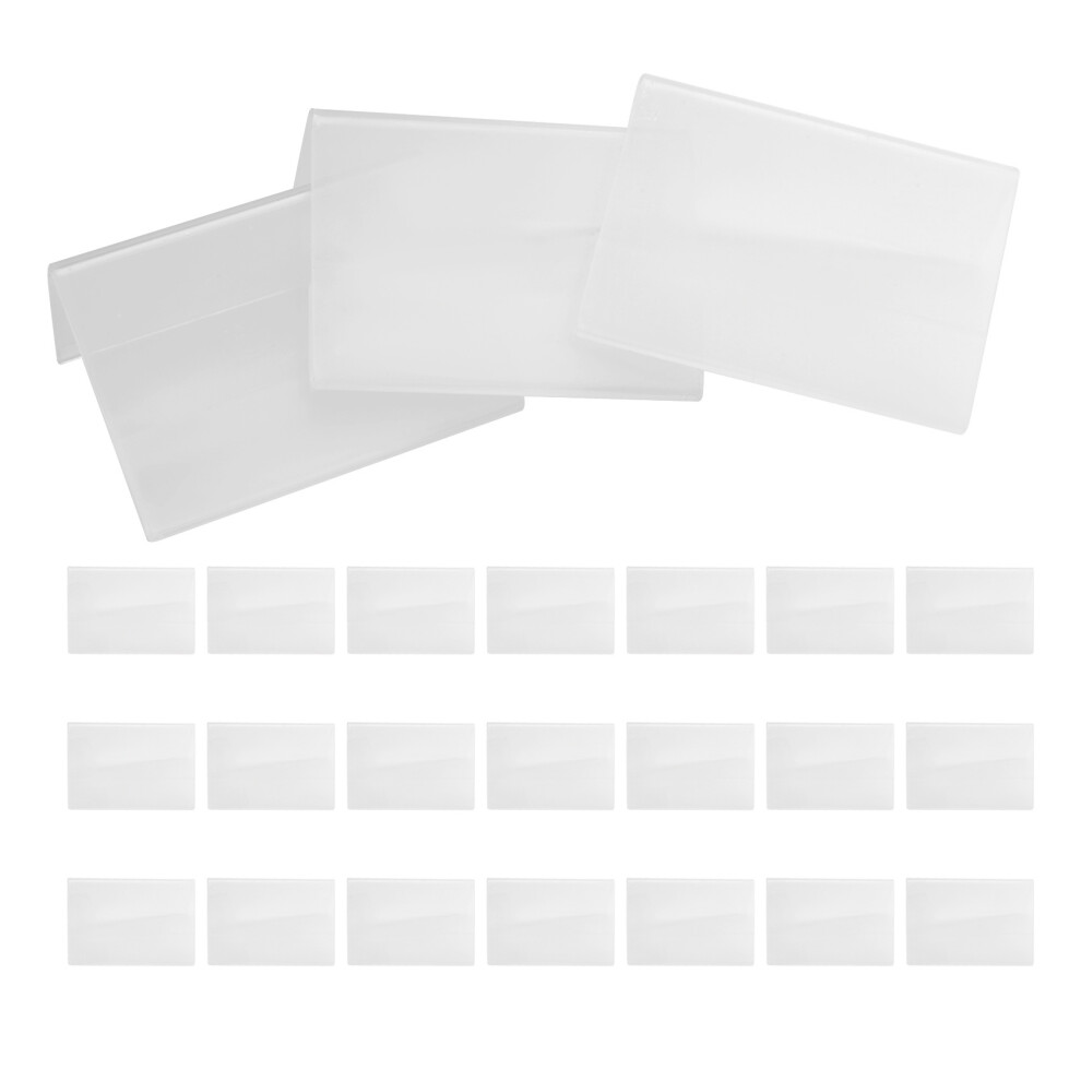 Torribaly 30Pcs Sign Display Holder Price Name Card Tag Sign Label Counter Top Stand Case 6Cm X 4Cm
