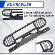 for TRX4 Metal Front Trophy Bumper with Light for 1/10 RC Crawler Car TRX4 -4