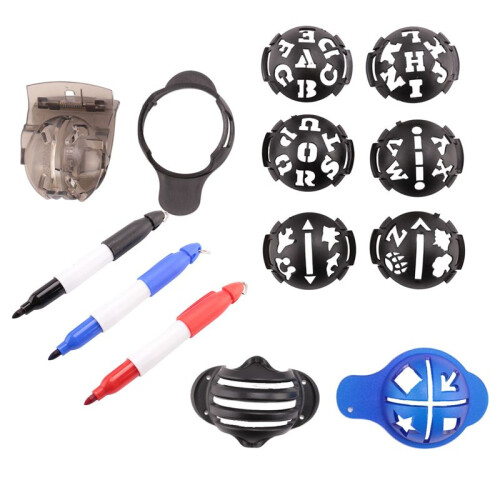 ,Color  Markers Pens, Triple Track Plastic   Marking Alignment Tool Kit,Black