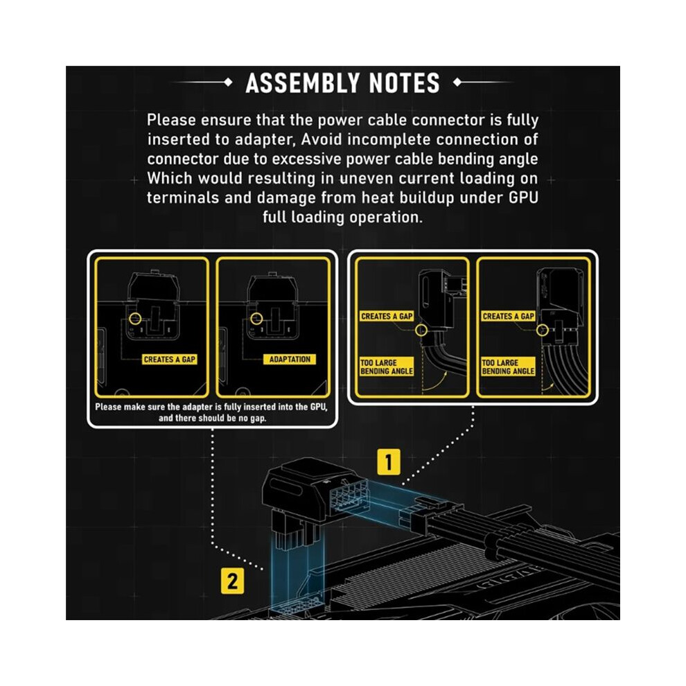 600W 12+4Pin Pcie 5.0 Adapter 90 Degree Right Angle 16Pin 12Vhpwr Gpu Connector For Rtx 3090Ti 4070Ti 4080 Std Black 4711627482884