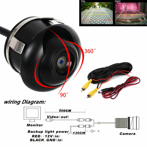 360 HD Car Rear Front View Reverse Back  Reversing Camera Waterproof Night Vision for Display 2