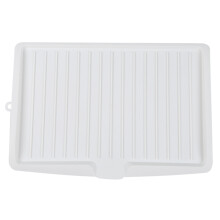 Plastic Dish Drainer Drip Tray Plate Cutlery Rack Kitchen Sink Rack Holder Large white