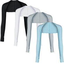 4 Peças Verão Senhoras Refrigeração Mangas de Braço Xale Proteção Solar UV com Furo para Dedo para , Condução, Equitação, Pesca