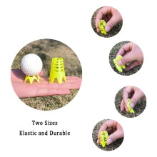 10Pcs  Mat Tees, Simulator Tees,Practice  Tees for Driving Range,Home  Tees for  Training,Yellow S