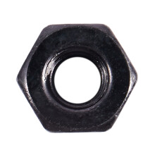 M2.5x0.45mm Zinc Plated Nylon Insert Hex Lock Nuts Black 50pcs