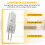 12V 20W 2 pin G4 Base Halogen Light Bulb 4 Pieces Warm White 10