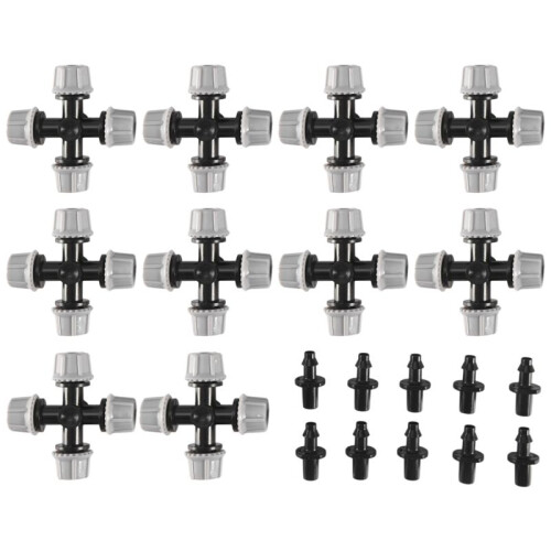 Greenhouse Humidifier Plant Misting  Atomizing Nozzle Sprinkler Tee (10Pcs)