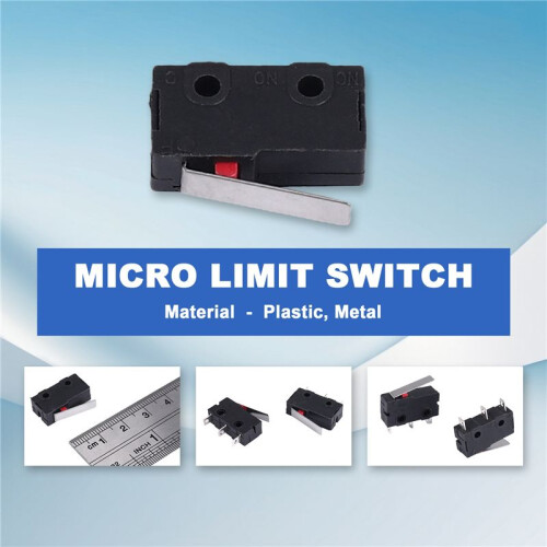 20Pcs AC 125V 250V 5A SPDT 3-Pin Momentary Plastic Micro Limit  Black+Silver 2