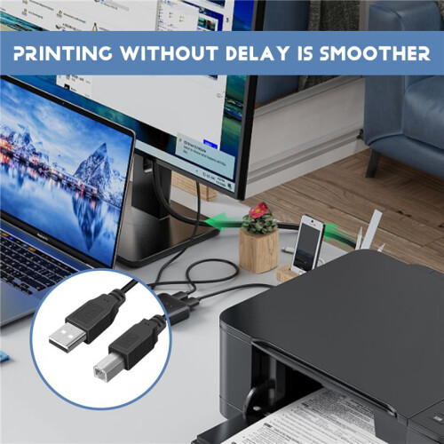 For  Pixma USB 2.0 Printer Cable Cord A-B 1.8M 2