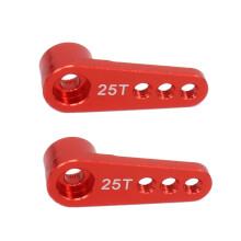 2Pcs 25T Steering Servo Arm Kits Metal Parts For 1/8 1/10 Rc Model Car/Boat Futaba Hsp Hpi Himoto Redcat Axial