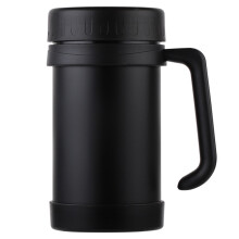 500Ml/17Oz Stainless Steel Vacuum Flasks With Handle Thermo Cup Office Thermoses For Tea Insulated Cup Black