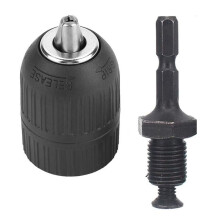 2 Sztuki RęCznego Uchwytu Wiertarskiego Adapter Heavy Duty 10mm Bezkluczowy Uchwyt Wiertarski z Adapterem NarzęDzia SprzęTowe