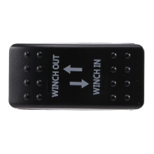 12V 20A Winch In Winch Out -OFF- Rocker 7 Pin LED green