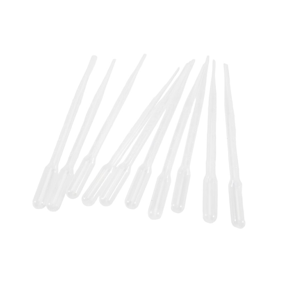 Torribaly 10Pcs 3Ml Disposable Plastic Eye Dropper Set Transfer Graduated Pipettes