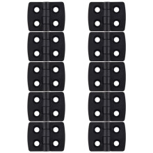 10pcs reinforced black plastic door hinges 40mm x 30mm
