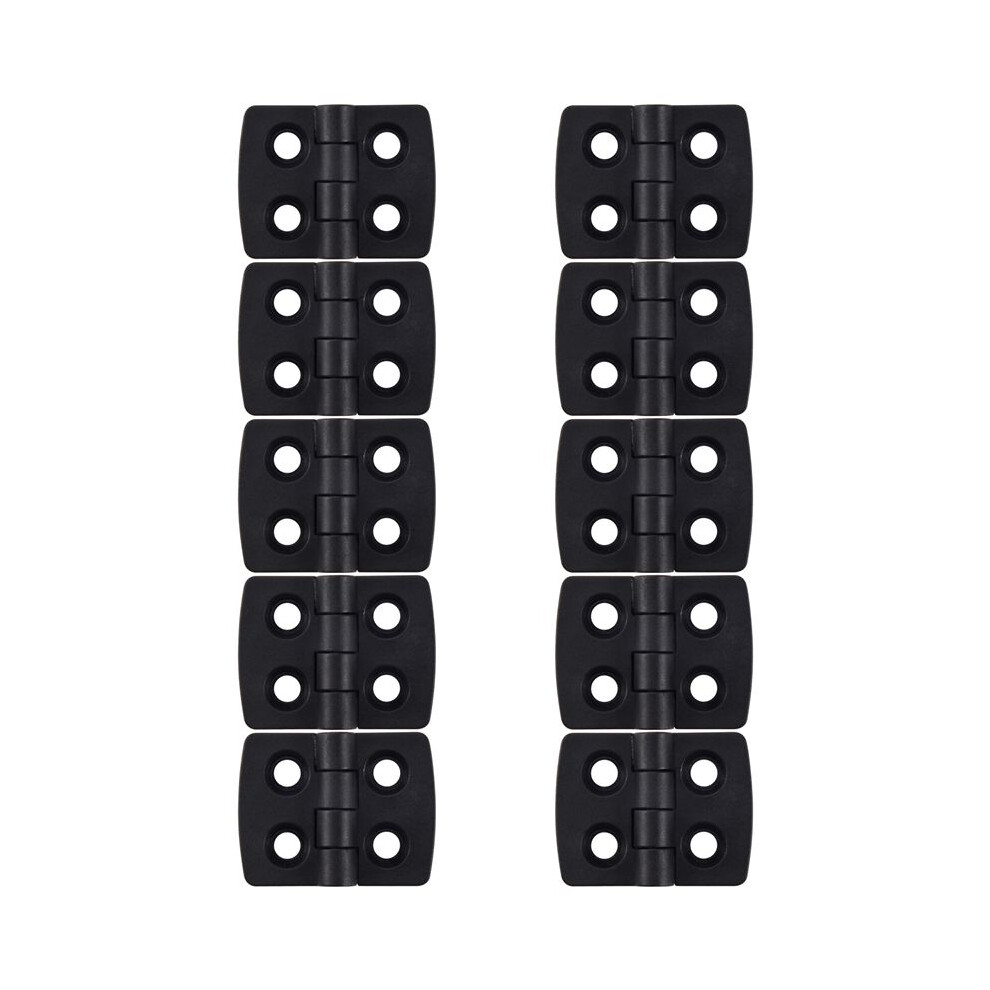 10Pcs Reinforced Black Plastic Door Hinges 40Mm X 30Mm 4713513071301