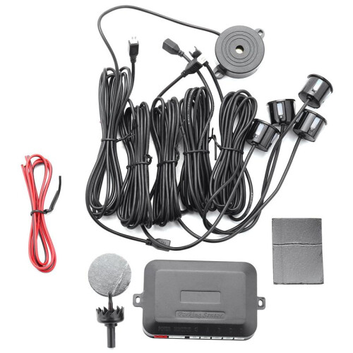 Car Parking Sensor Parktronic 4 Sensors 22 Mm With Buzzer Reverse Backup  Buzzer System