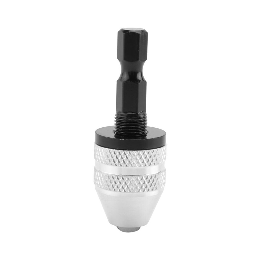 Silver+Black 6Mm Keyless Drill Bit Chuck Quick Change Adapter Converter Hex Shank 4713606017087