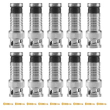 SODIAL(R)10 pcs BNC Connecteur de compression pour Coax RG59 Cable CCTV Cameras