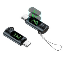 Adaptador USB 4 de 80 Gbps con Pantalla Digital USB 4 V2.0 de 80 Gbps, Cable OTG Tipo C A Tipo C, 240 W, 8 K, Gris