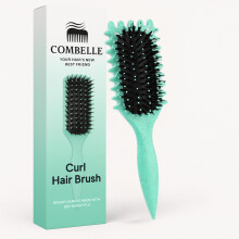 Combelle 5-i-1 Lockborste | Veganska Borst | Bio-Bas Pla Handtag | Utredning, Definition & Frizzkontroll