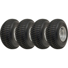 18x6.50-8 Lawnmower Grass Tyre On Rim 4Ply Wanda P332 4x100mm PCD Rim (Set of 4)