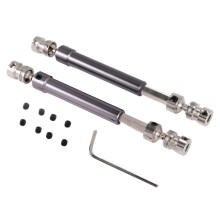 2PCS Metal CVD Drive Shaft 110-160mm for 1/10 RC Rock Crawler Axial SCX10 90046 Trx4,Titanium